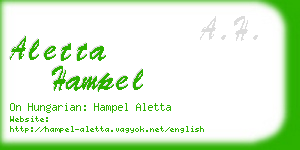 aletta hampel business card